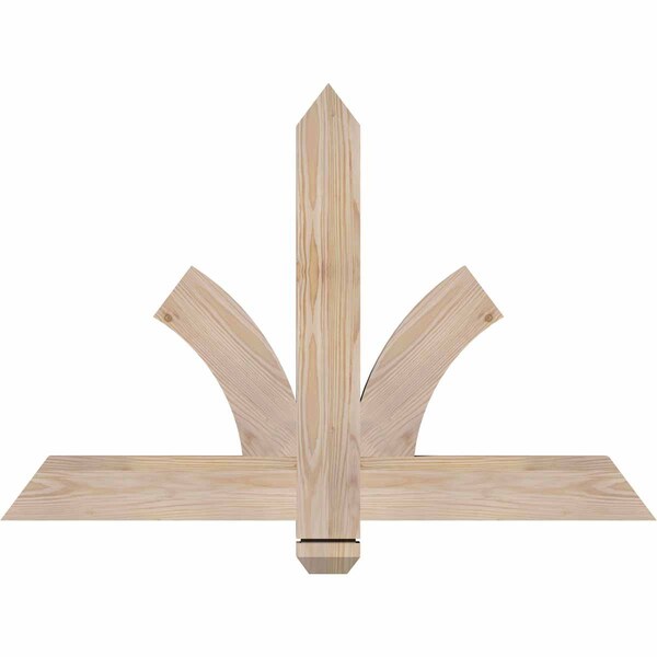 Ekena Millwork Redmond Smooth Timber Gable Bracket, Douglas Fir, 36"W x 24"H x 1 1/2"D x 3 1/2"F, 16/12 Pitch GBW036X24X0204RED00SDF - main